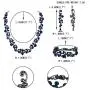 EVER FAITH Womens Austrian Crystal Elegant Wedding Flower Wave Necklace Earrings Bracelet Set