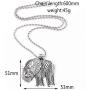 Luck Elephant Pendant Necklace for Men, Elephant Tribal Necklace with 23.6” Chain, Gothic Elephant Amulet Necklace, Feng Shui Good Luck Necklace, Attract Wealth Money Necklace Jewelry for Men Boys