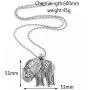 Luck Elephant Pendant Necklace for Men, Elephant Tribal Necklace with 23.6” Chain, Gothic Elephant Amulet Necklace, Feng Shui Good Luck Necklace, Attract Wealth Money Necklace Jewelry for Men Boys