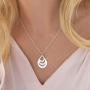 MyNameNecklace Personalized Dangle Drop Shape Engraved 3 Name Necklace – Sterling Silver 925 Custom Family Pendant Mother Day Jewelry Gift for Wife, Mom