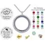beffy Best Gifts for Niece Aunt, Floating Living Memory Locket Necklace Pendant with Charm & Birthstone for Women, Girls & Teen Girl beffy Best Gifts for Niece Aunt, Floating Living Memory Locket Necklace Pendant with Charm & Birthstone for Women, Girls & Teen Girl
