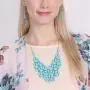 RIAH FASHION Colorful Acrylic Bead Bubble Statement Hammock Bib Necklace - Tessellate Cluster Statement Collar Beaded Flower, Linked Teardrop Jewel Net RIAH FASHION Colorful Acrylic Bead Bubble Statement Hammock Bib Necklace - Tessellate Cluster Statement Collar Beaded Flower, Linked Teardrop Jewel Net