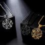 Pentagram Star Powerful Pentacle Necklace 316L Stainless Steel Traditional Seal of Solomon Pendant Tetragrammaton Pentacle Eliphas Levis Pentagra Wicca Punk Retro Jewelry