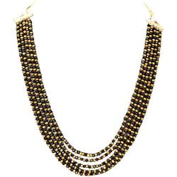 Sansar India Five Layer Beads Multistrand Indian Necklace Jewelry for Girls and Women