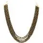 Sansar India Five Layer Beads Multistrand Indian Necklace Jewelry for Girls and Women Sansar India Five Layer Beads Multistrand Indian Necklace Jewelry for Girls and Women