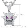 TSANLY Diamond Chain Gengar Chain Pokemon Necklace White Gold Plated with Killy Pendant Ice Out Hip Hop Medallion 24'' Rope Chain + Storage Case + Microfiber Cloth TSANLY Diamond Chain Gengar Chain Pokemon Necklace White Gold Plated with Killy Pendant Ice Out Hip Hop Medallion 24'' Rope Chain + Storage Case + Microfiber Cloth