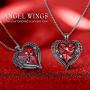 NEWNOVE Wings of Angel Love Heart Necklaces for Women, Jewelry Gifts for Her on Mothers Day, Valentines Day, Anniversary, Birthday Gifts for Women Girls