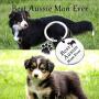 BLEOUK Australian Shepherd Keychain Aussie Gift Aussie Dog Mom Best Australian Shepherd Mother Dog Paw Print for Australian Shepherd Owners Lovers
