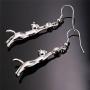 U7 Cute Cat Ear Pendant Platinum/18K Gold Plated Drop Earrings With Rhinestone