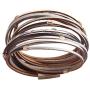 TASBERN Womens Leather Bracelet Crystal Metal Tube Wrap Bracelets Cuff Bangle with Magnetic Clasp for Girls