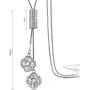 Z-Jeris Womens Crystal Flower Jewelry Tassel Pendant Long Chain Necklace