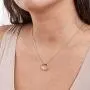 Apology Gift Necklace For Her: Gift to Say Youre Sorry Best Friend, Girlfriend, Jewelry, 2 Linked Circles (silver-plated-brass, NA)