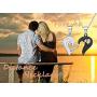4Pcs Couple Necklace Bracelet Set I Love Necklace Love Heart Crown Necklace BFF Bracelet Couple Gift for Her