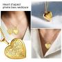 GOLDCHIC JEWELRY Heart Locket Necklace,18K Gold Plated/Platinum Plated/Rose Gold Flower/Tree of Life Memorial Photo Locket Necklace with Picture with 20”+2” Chain,with Gift Box