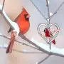 Red Cardinal Pendant Necklace Bracelet Set Sterling Silver Inspirational Memorial Jewelry Sympathy Memorial Ornaments Paradise Gifts for Loss of Loved One