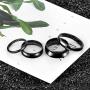 TIGRADE Black Titanium Ring 2mm 4mm 6mm 8mm Dome High Polished Wedding Band Size 4-15
