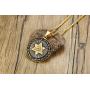 MEALGUET Gold Plated Stainless Steel The All-Seeing-Eye Illuminati Eye of Providence Pyramid Pendant Necklace with 24'' Chain