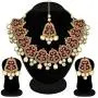 Aheli Fancy Indian Wedding Wear Enamel Necklace Earrings Set Ethnic Traditional Fashion Jewelry for Women