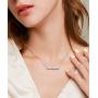 JZMSJF 925 Sterling Silver Faith I Am a Child of God Bar Pendant Necklace with Little Cross Jewelry Gifts for Women Adults