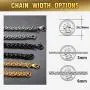 ChainsPro 3/6 mm Box/Wheat/Twist Rope Necklace, Replacement Chain for Pendant/Charm, 18-30 inches, 316L Stainless Steel/18K Gold Plated-Send Gift Box ChainsPro 3/6 mm Box/Wheat/Twist Rope Necklace, Replacement Chain for Pendant/Charm, 18-30 inches, 316L Stainless Steel/18K Gold Plated-Send Gift Box