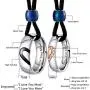 Aienid Couple Necklace Pendant,King Queen Tungsten Steel Pendant Necklace for Wedding