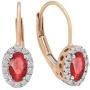 Dazzlingrock Collection 14K Ladies Halo Style Hoop Earrings, Rose Gold
