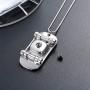Cremation Jewelry Man’s Stainless Steel Skateboard Pendant Urn Necklace Unique Appearance Pet Cremation Necklace