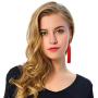 Charm Girls Long Tassel Drop Earrings Handmade Bohemia Tassel Earrings for Women