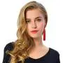 Charm Girls Long Tassel Drop Earrings Handmade Bohemia Tassel Earrings for Women Charm Girls Long Tassel Drop Earrings Handmade Bohemia Tassel Earrings for Women