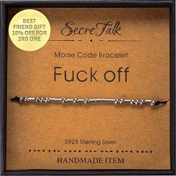SecreTalk Morse Code Bracelet, Best Friend Unique Gift for Her Family Friend Women Men
