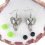 Boho Style Elephant Lava Stone Essential Oil Diffuser Earrings Antique Silver Plated Dangle Earrings Aromatherapy Earrings for women