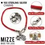 Sterling Silver Star of David Charm & Lucky Hamsa Hand Charms Bracelet on Red String Bracelet - Jewelry for Women Men & Teens - 7'' Length Sterling Silver Star of David Charm & Lucky Hamsa Hand Charms Bracelet on Red String Bracelet - Jewelry for Women Men & Teens - 7'' Length