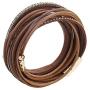 TASBERN Leopard Print Leather Wrap Bracelet in Multilayer Strands Leahter Cuff Bracelets for Women Mother Wife