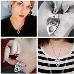 Chamqueen Ouija Board Pendant Necklace Set Pendant Necklace Ouija Board Planchette Alloy Love Pendant Necklace Set Women Necklaces