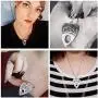 Chamqueen Ouija Board Pendant Necklace Set Pendant Necklace Ouija Board Planchette Alloy Love Pendant Necklace Set Women Necklaces