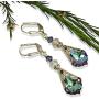 HisJewelsCreations Baroque Crystal Vintage Inspired Leverback Dangle Drop Earrings