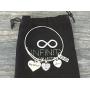 Infinity Collection Big Sister Bangle Bracelet for Women- Sister Jewelry- Big Sister Charm Bangle Bracelet, Big Sister Gifts for Women