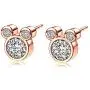 ERLUER Womens Mickey Stud Earrings Mouse Shape Rose Gold Platinum Plated Zircon Crystal Fashion Jewelry Earring For Women Party Gifts ERLUER Womens Mickey Stud Earrings Mouse Shape Rose Gold Platinum Plated Zircon Crystal Fashion Jewelry Earring For Women Party Gifts