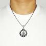 Elfasio Viking Necklace for Men Valknut Odins Norse Warrior Stainless Steel Pendant Chain Jewelry, Length 18-30 inch
