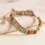 MOFRGO Handmade Wrap Bracelets for Women Healing Ethnic Sandalwood Stones Boho Jewelry