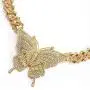 yfstyle Cuban Link Chain Gold/Silver Shiny Rhinestone Butterfly Necklaces for Women Girls Hip Hop Diamond Choker Cuban Link Necklace with Butterfly Charm Fashion Accessories yfstyle Cuban Link Chain Gold/Silver Shiny Rhinestone Butterfly Necklaces for Women Girls Hip Hop Diamond Choker Cuban Link Necklace with Butterfly Charm Fashion Accessories