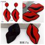 80s Acrylic Red Lip Neon Earrings for Women, Fashion Acrylic Red Lips Dangle Earring Jewelry