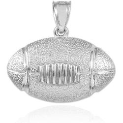 Sports Charms Sterling Silver Football Pendant Necklace