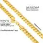 LIFETIME JEWELRY 9mm Cuban Link Chain Necklace for Men and Women 24k Gold Plated LIFETIME JEWELRY 9mm Cuban Link Chain Necklace for Men and Women 24k Gold Plated