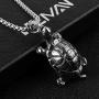 HZMAN Vintage Tortoise Turtle Stainless Steel Pendant Necklace for Men Women Fashion Jewelry