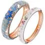 UJOY Bracelet Cloisonne Jewelry Fashion Opening Hinged Bangles Crafted Blue Colored Enamel Flower Gifts for Women 88A11 UJOY Bracelet Cloisonne Jewelry Fashion Opening Hinged Bangles Crafted Blue Colored Enamel Flower Gifts for Women 88A11