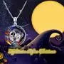 JUSTKIDSTOY Nightmare Before Christmas Necklace Jewelry 925 Sterling Silver Jack Skellington and Sally Pendant Necklace Gifts for Women Girlfriend JUSTKIDSTOY Nightmare Before Christmas Necklace Jewelry 925 Sterling Silver Jack Skellington and Sally Pendant Necklace Gifts for Women Girlfriend