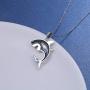 S925 Sterling Silver Dainty Animal Pendant Necklace for Women Men Teen Boy Girl