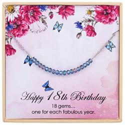 ESSIE ODILA Sweet 7th-25th Birthday Girls Bracelet Gift for Women Teenager 925 Sterling Silver Crystal Beads Jewelry Birthday Gift Daughter Sister Niece