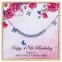ESSIE ODILA Sweet 10th-25th Birthday Girls Necklace for Women Teenager 925 Sterling Silver Crystal Beads Necklace Jewelry Birthday Gift for Daughter Sister Niece